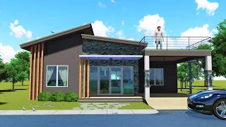 3 Bedroom  , Bungalow HOUSE DESIGN |  with roof deck -  (11x14 meters) | Casa