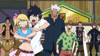 Fairy tail Funny moment - Lucy and Gray Switches Bodies ( Gray's Stripping Habit )