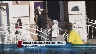 Halloween decorations come down