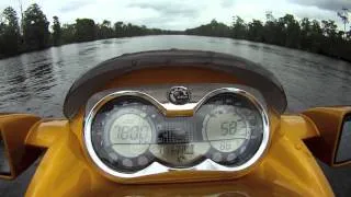 Sea doo Rxt 215 Top Speed with 5 Go Pro shots!