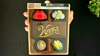 Wonka Steelbook 4K UltraHD Blu-ray Unboxing | Disc Menu Reveal