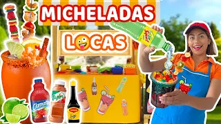 🌶 MI PUESTO DE MICHELADAS LOCAS pal CALOR🍹💦  GOMICHELADA 🍡 CLAMARUSA 🍅 COSTEÑA 🍤 | Conny Changarros