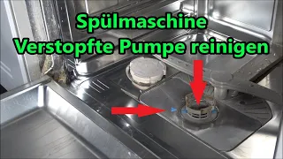 Spülmaschinen Pumpe verstopft Pumpe reinigen Neff Bosch Siemens Constructa Geschirrspüler