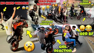 Cute Girl’s 🌹BOYFRIEND Shocked😅|| Ktm No hand wheelies Reactions 😍|| @samstuntz1987