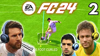 MSN plays FIFA - MESSI vs SUAREZ!