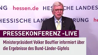 Nach Länder-Gipfel: Volker Bouffier zu den neuen Corona-Beschlüssen | Pressekonferenz live 7.01.2022