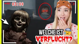 Erkenne die verfluchte ANNABELLE PUPPE (welche BEWEGT sich bei  OVERNIGHT CHALLENGE um 3 Uhr Nachts)