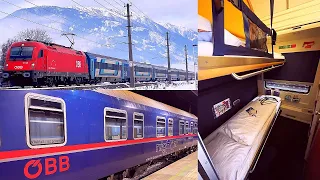 Winter Railway Journey to Austrian Alps - part 1: ÖBB Nightjet Train Berlin - Vienna in Sleeping Car