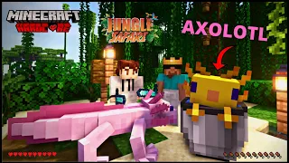 We Found 2 Most Cute And Rare AXOLOTL 🐟 In Jungle Safari Minecraft