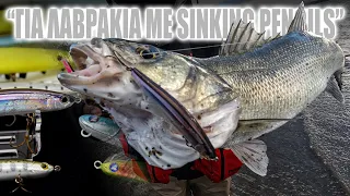 ΨΑΡΕΜΑ ΓΙΑ ΛΑΒΡΑΚΙΑ ΜΕ SINKING PENCILS / SEABASS FISHING USING SINKING PENCILS LURES