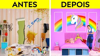 TRANSFORMAÇÃO INCRÍVEL || Improvisos e artesanatos para o seu quarto | Dicas Fáceis, por 123 GO!