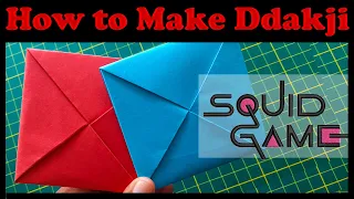 How To Make Squid Game Paper Flip / Ddakji | Squid Game Netflix | Paper Flip Toy From Squid Game