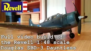 Full video build of the Revell 1:48 scale Douglas SBD-3 Dauntless