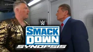 PAT MCAFEE KICKS VINCE MCMAHON DOOR - SMACKDOWN SYNOPSIS: APRIL 1ST 2022 RESULTS SPOILERS