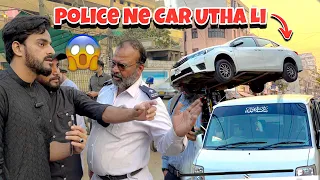 TRAFFIC POLICE NE CAR UTHA LI 😱| BAD SCENE HOGAYA😭 | MISHKAT KHAN