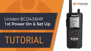Uniden BCD436HP Police Scanner | 1st Power On & Set Up