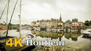 Walking tour in Honfleur, France 4K