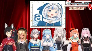 Hololive couples react to Gawr Gura " a" [Hololive / Eng Sub]