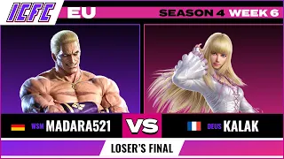 Madara521 (Geese) vs. Kalak (Lili) Loser's Final - ICFC EU Tekken 7 Season 4 Week 6