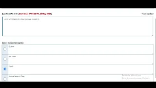 Cs301 Quiz 1 2023 || Data Structure