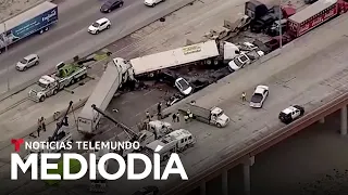 Latina relata cómo se salvó del choque de más de 100 autos | Noticias Telemundo