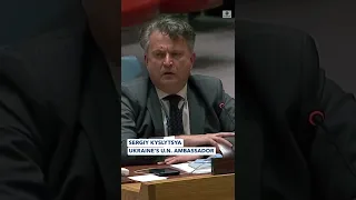 Ukraine’s U.N. ambassador addresses Russian counterpart: “There is no purgatory for war criminals.”