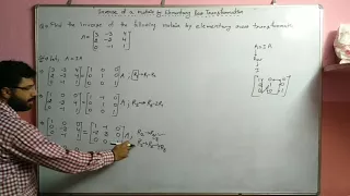 inverse of a matrix by elementary row tranformation [matrix L-7]