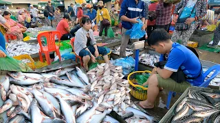 Amazing Wet Market Scenes - Fish Market, Food Market & People Activities |TourWithPapa