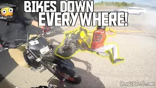 MOTORCYCLE CRASH PILE UP! - ROC 2017