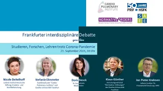 Frankfurter interdisziplinären Live-Debatte "Studieren, Forschen, Lehren trotz Corona-Pandemie"