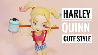 How I made HARLEY QUINN figurine | AIR DRY CLAY | Patricia Santoro | 如何製作-哈莉·奎茵 | 風乾黏土 |