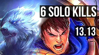 VOLIBEAR vs GAREN (TOP) | 6 solo kills, 400+ games | EUW Master | 13.13