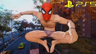 Spider-Man Remastered PS5 - Undies Suit Free Roam Gameplay (60FPS Performance RT)