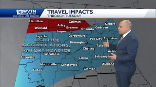 Major winter storm, icy travel, and dangerously cold Arctic air blasting Alabama this week, and m...