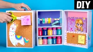 DIY Organizador Escolar 💜 Feito com Papelão 💛 Lhama - Organizador Articulado