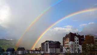 Красота. Двойная радуга. Редкое необычное явление. Double Rainbow