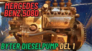 Hur man byter dieselpump Bosch 0400844047 - Mercedes Benz T2 508 Diesel. Motor OM314. Del 1 av 2.