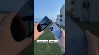 iPhone 13 Pro Vs Mi 11 Ultra Camera Test ❤️. Moon Photoshoot 📸 | #shorts