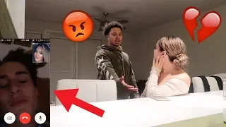 FACETIMING ANOTHER GUY PRANK ON BOYFRIEND!! ** HE GETS MAD!! **