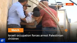 Israeli occupation forces arrest Palestinian children