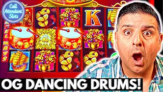 Getting Back to Our Roots! Back to Back Bonuses on Dancing Drums Slot Machine!