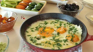 Супер вкусная яичница с сыром и помидорами #shorts