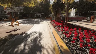 Torrevieja walk, Spain. Town centre, main plaza, playa del Cura promenade back to main bus station.