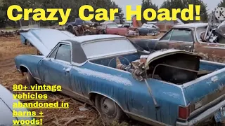 Crazy Abandoned Car Hoard at Auction! Plus trucks, tractors, boats, parts & tons more!