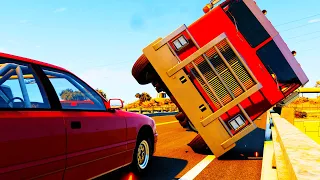 Loss of Control Crashes - Dangerous Objects #02 [BeamNG.Drive]