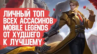 ТОП ВСЕХ АССАСИНОВ Mobile Legends  От Худшего к Лучшему По мнению Моего Сердечка