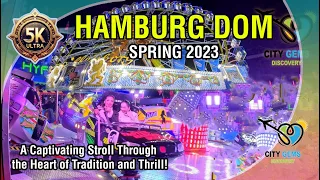 Walking Tour in Hamburg Dom 2023 Highlights: Explore the fair's magic through vibrant visuals-5K HDR