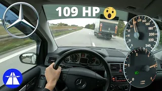 Mercedes Benz B180 CDI W245 German Autobahn Ride [4K] Max Acceleration TOP SPEED