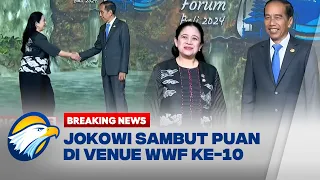 BREAKING NEWS - Jabat Tangan dan Senyum, Jokowi Sambut Puan di Water Forum Bali