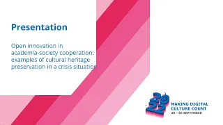 Europeana 2022 - Examples of cultural heritage preservation in a crisis situation